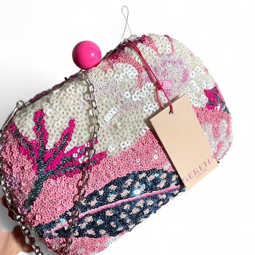 Maximalist Sequin Clutch Bag with Chain Strap | Viral Sequin Summer bag READ
